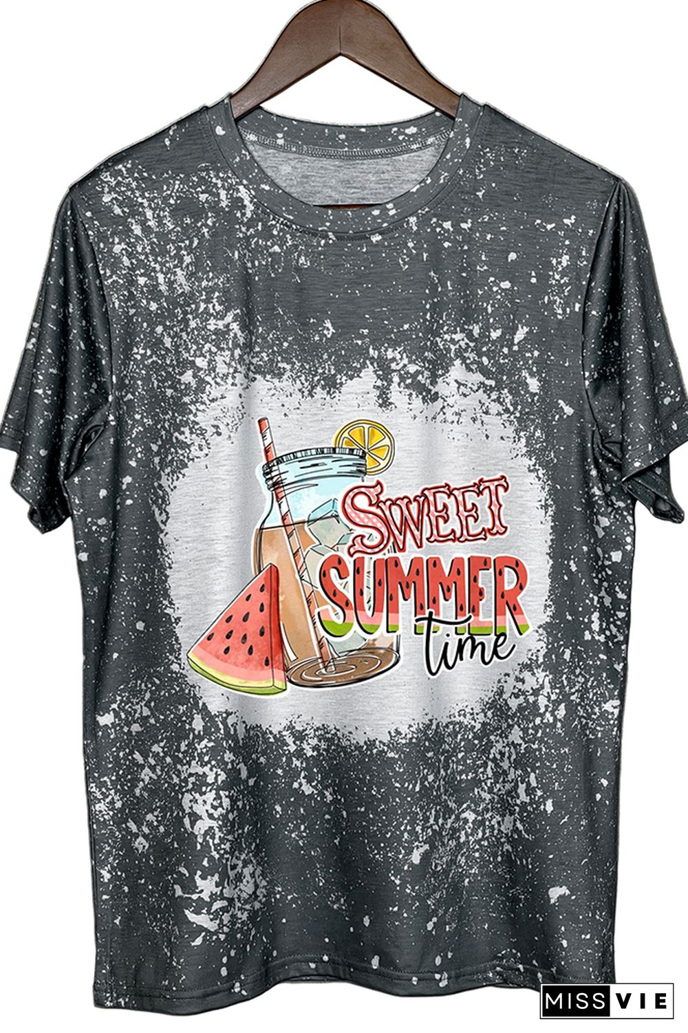 Sweet Summertime Print Graphic Tee Wholesale