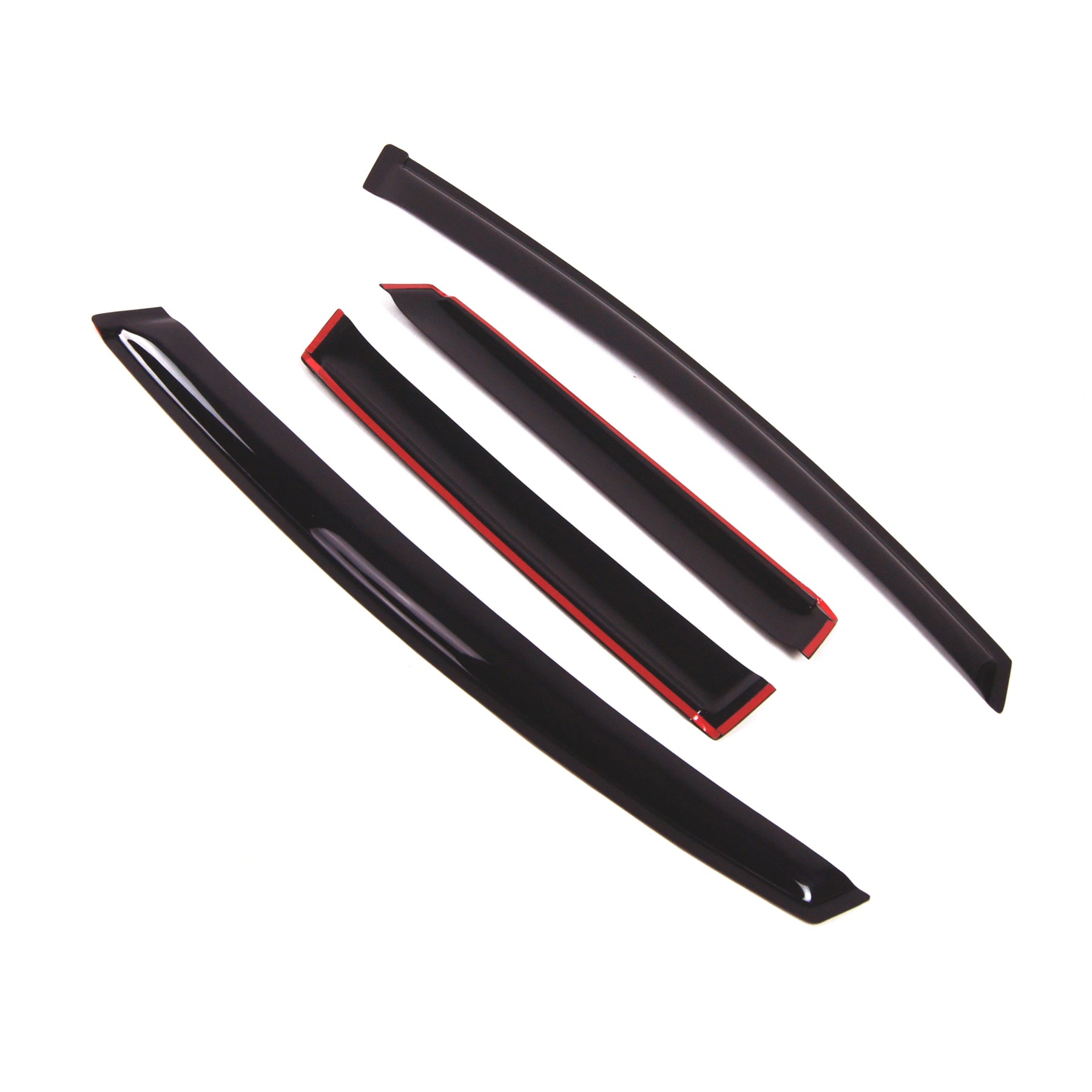 TuningPros Outside Mount Window Visor Deflector Smoke Tinted 4 Pcs Set For 2009-2014 Honda Fit