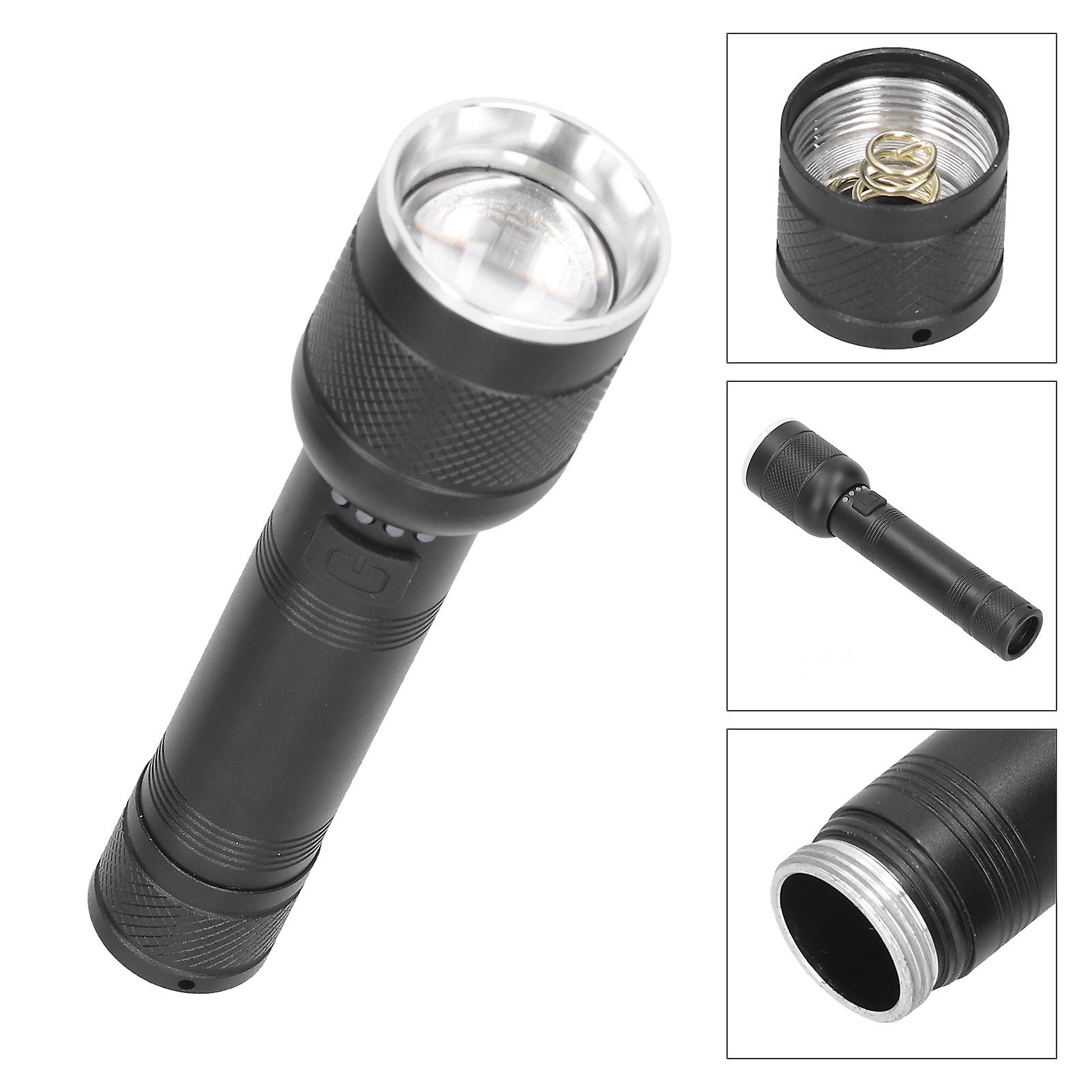 P50 Bright Flashlight Led 4gear Usb Rechargeable Retractable Zoom Durable Torch For Outdoor Night Riding