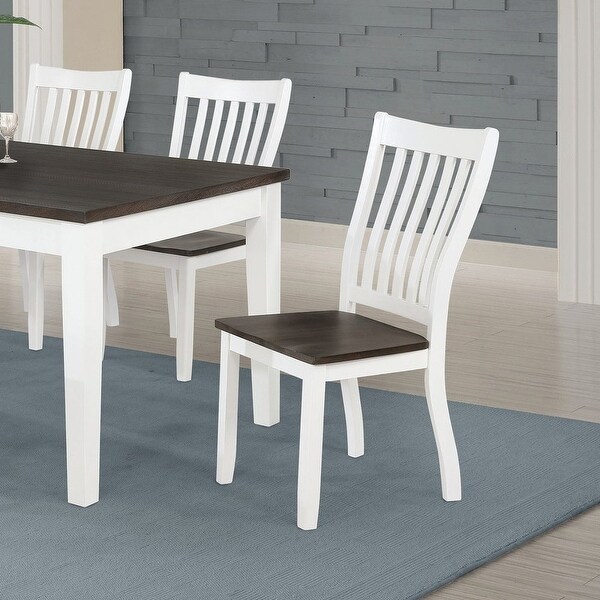 Coaster Furniture Kingman Espresso and White Dining Chairs (Set of 2)