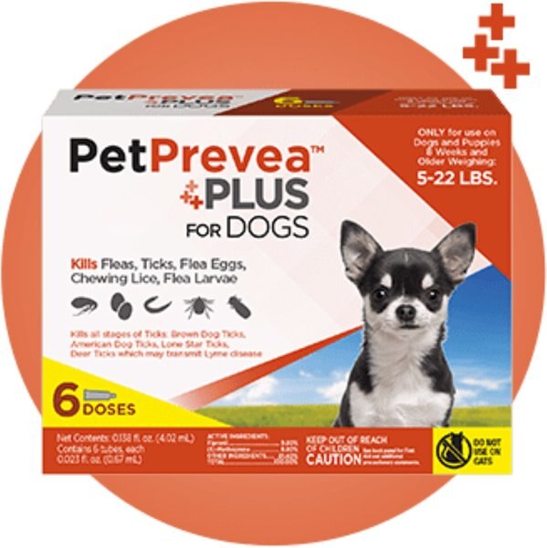 PetPrevea Plus Spot Treatment for Dogs， 5-22-lbs