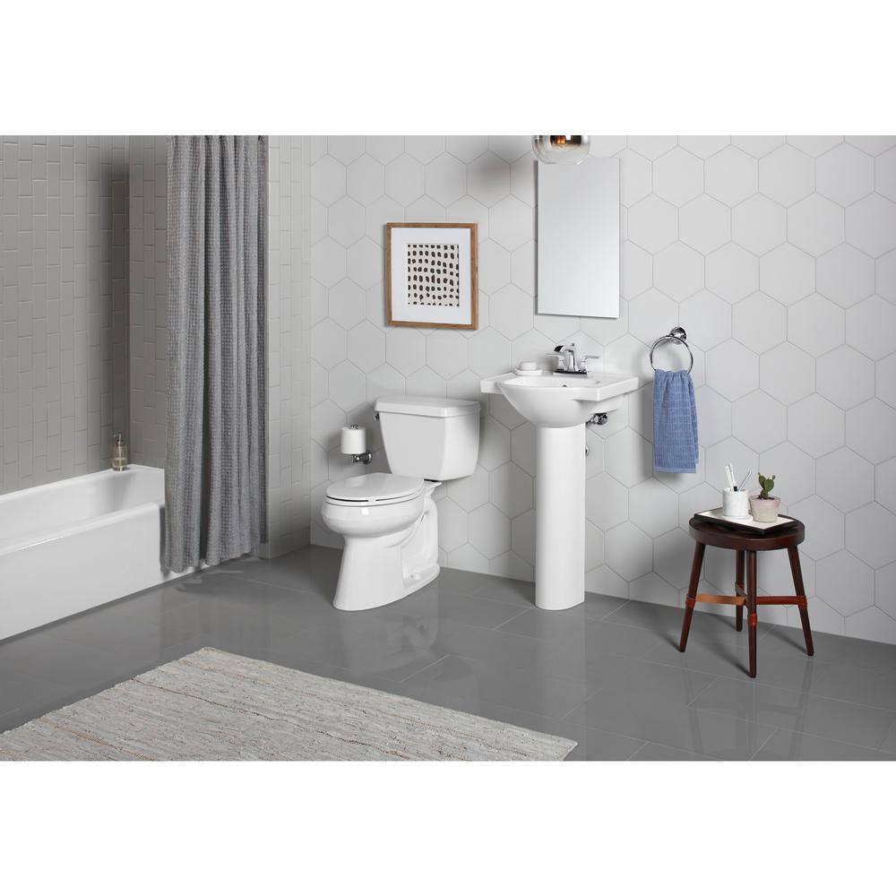 KOHLER Veer 21 in. Vitreous China Pedestal Sink Basin in White K-5247-4-0