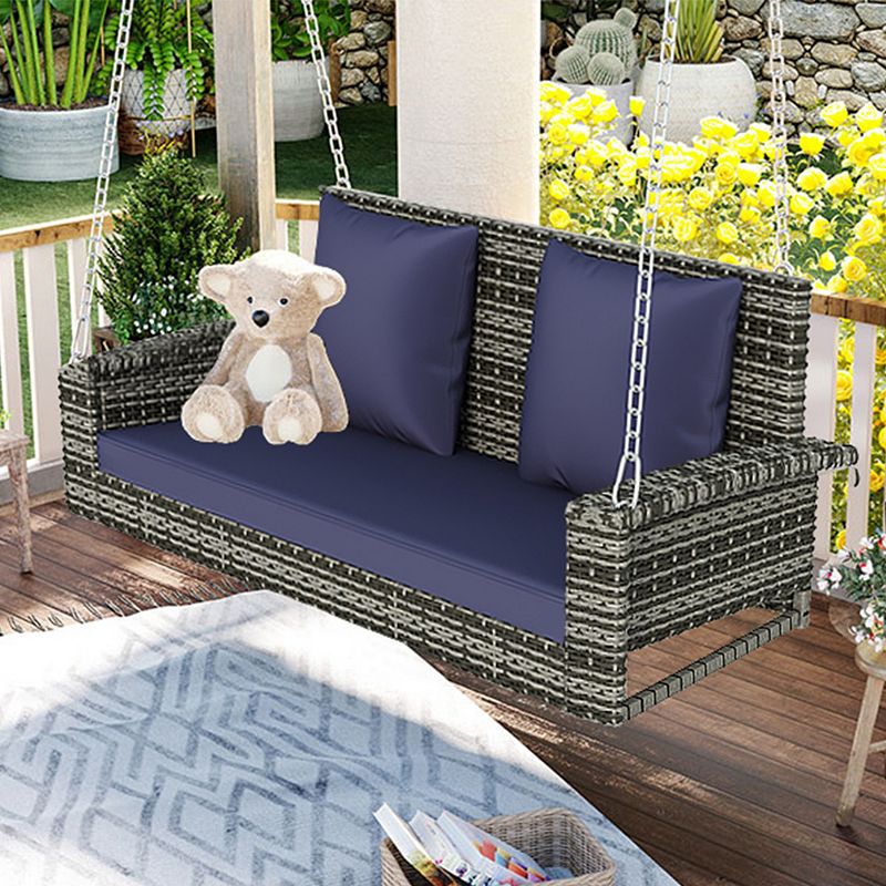 Merax Wicker Hanging Porch Swing