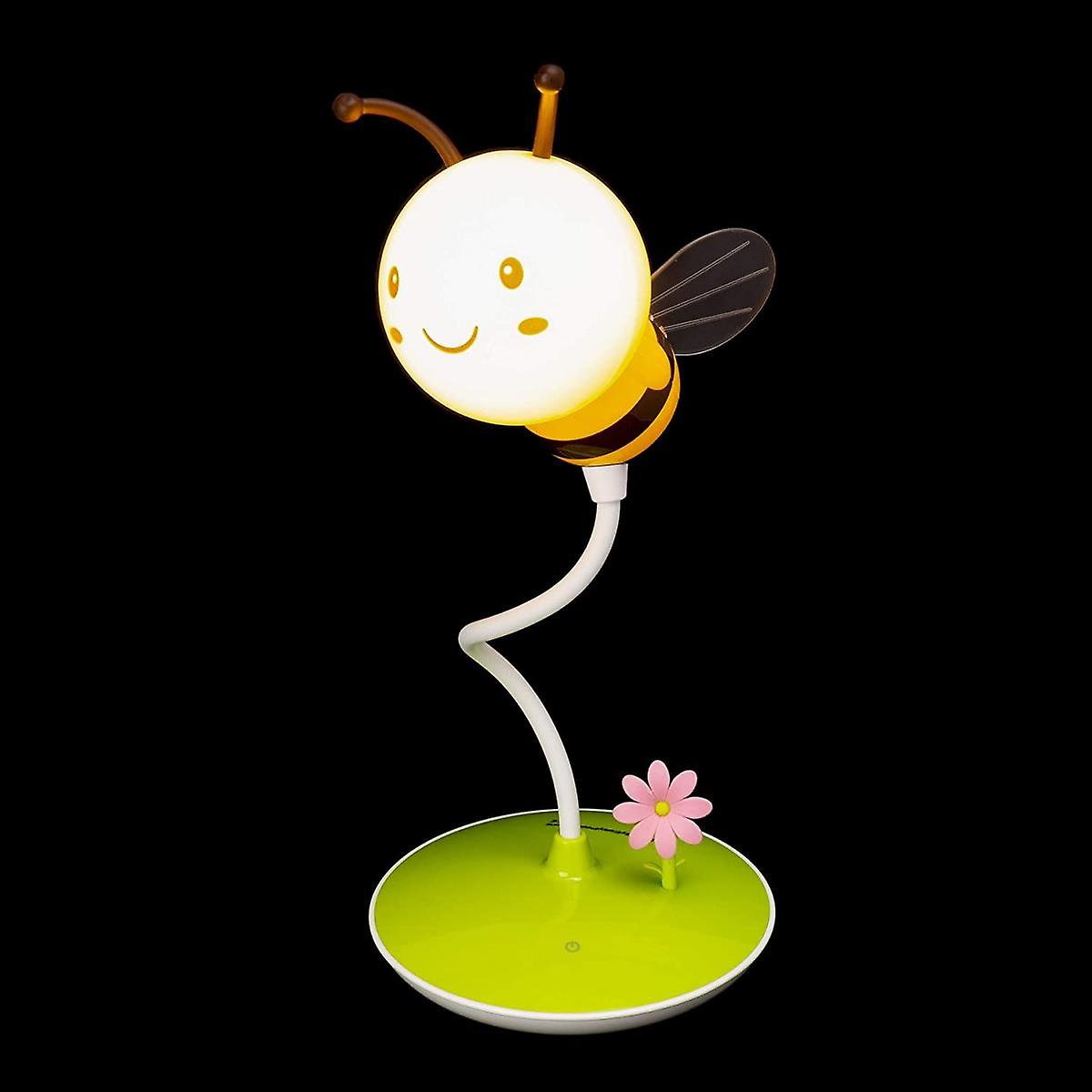 Bee Led Night Light Portable Touch Light Cute Bumblebee Flexible Dimmable Sensor Usb Rechargeable Childrens Baby Bedrooms Office Gift