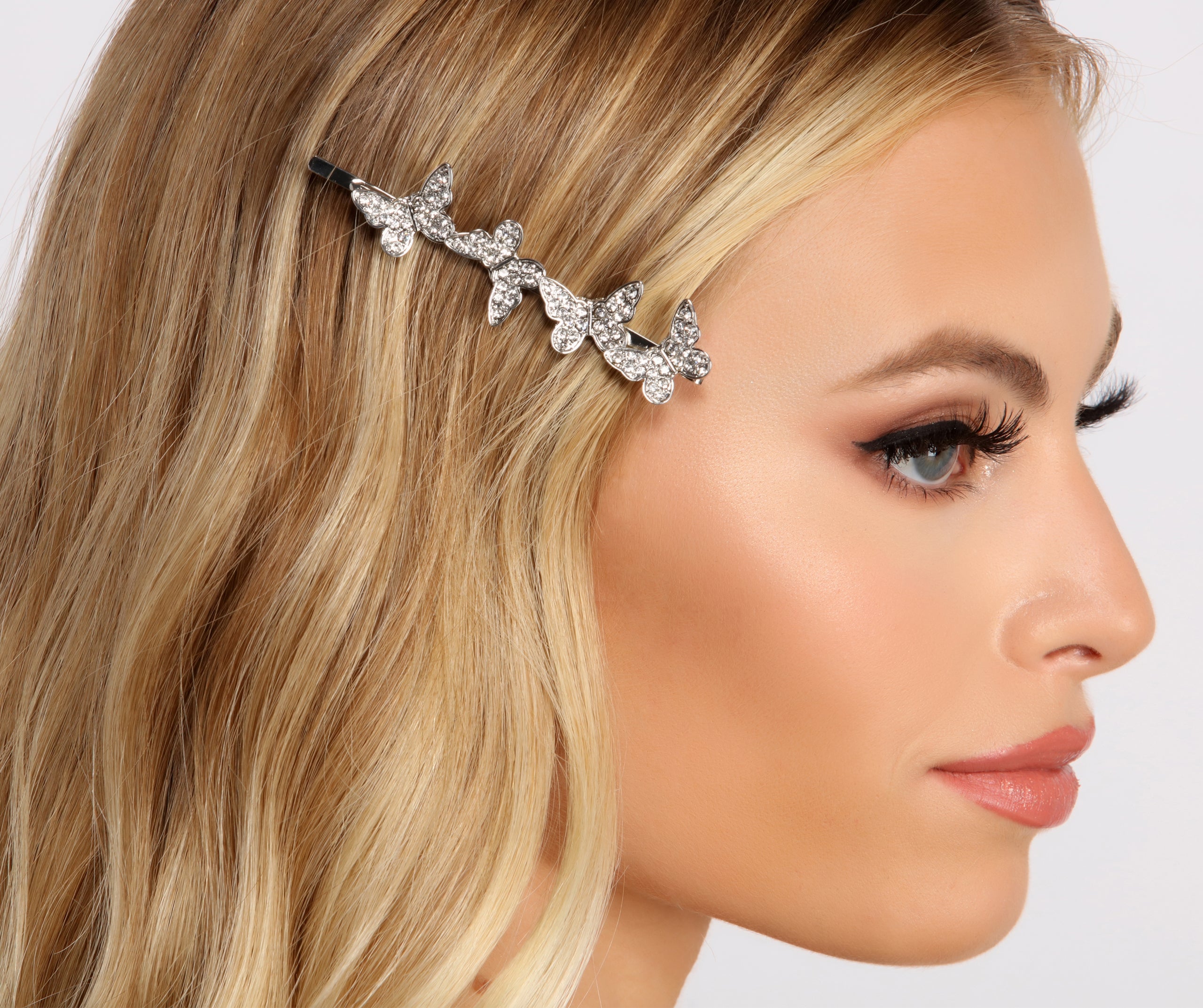 Lil' Cutie Butterfly Rhinestone Bobby Pin