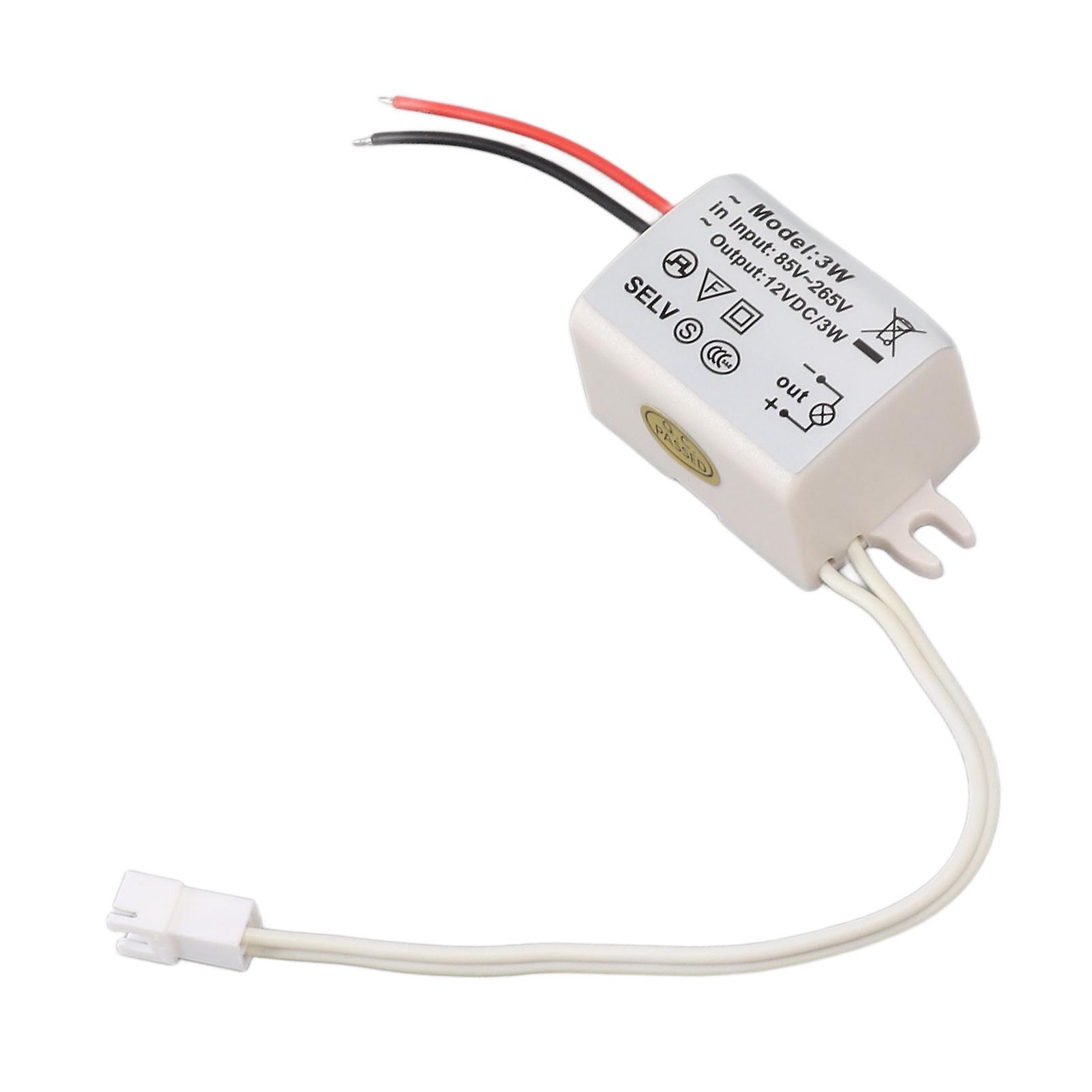 LED Drive Power Adapter DC12V 3W Compact Over Voltage Protection for LED Strip Lights LED Bulbs Industrial Lights