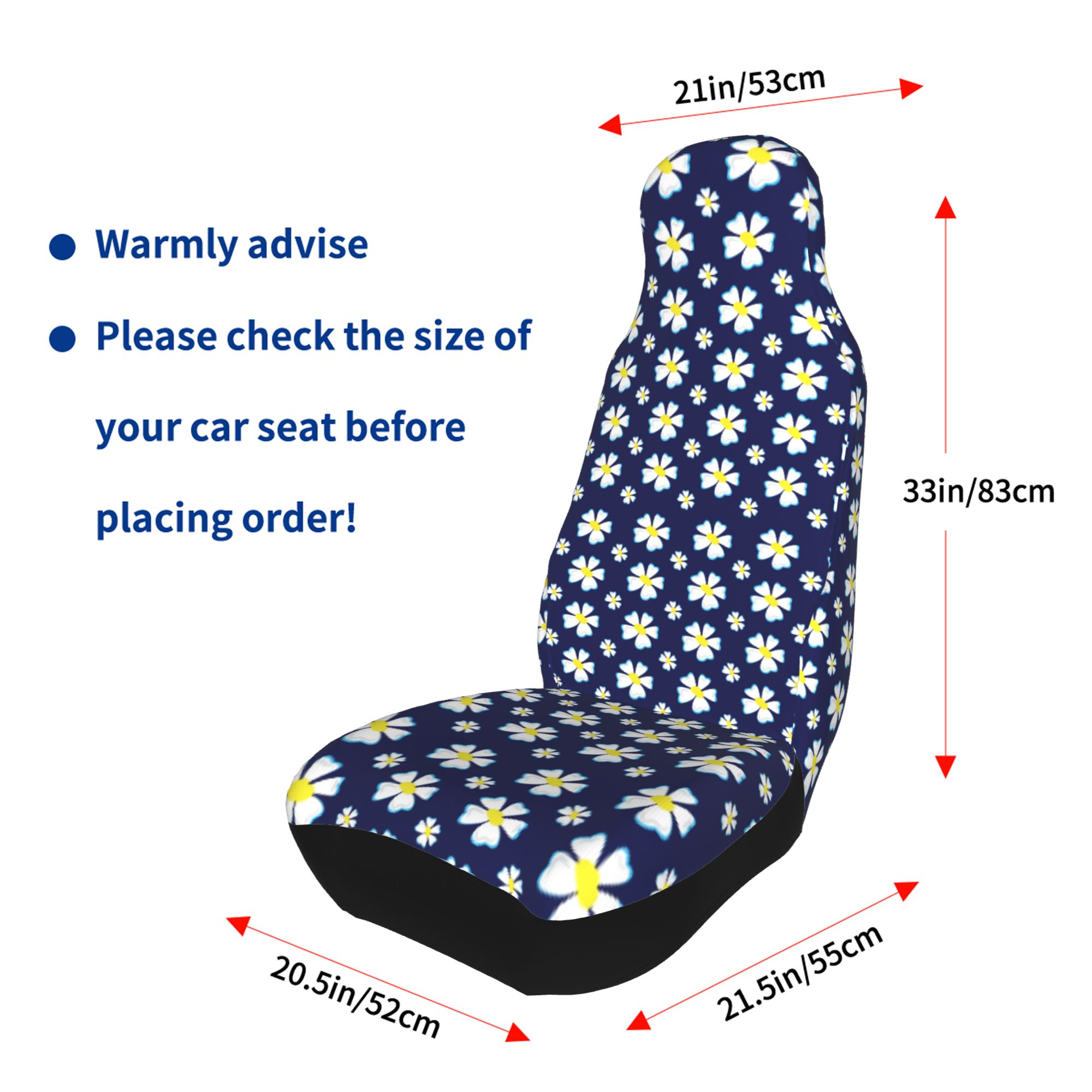 ZICANCN Car Seat Cover Petal Bloom Print Car Front Seat Covers Protectors ， Automotive Seat Covers for Cars Trucks Suv