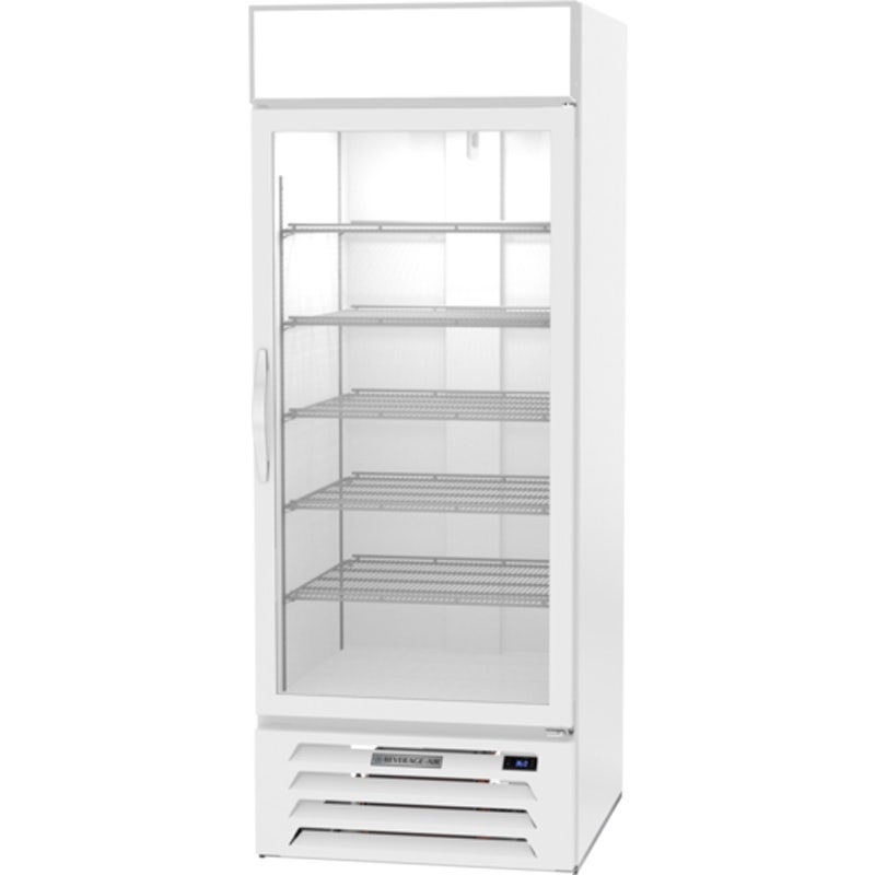 Beverage-Air MMR27HC-1-W Reach-In Refrigerated Merchandiser， White， 25.88 cu. ft.