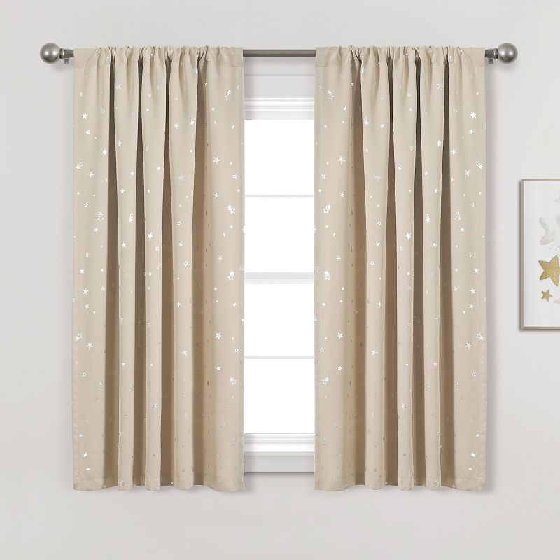 Lush Decor Set Star Blackout Window Curtains Set - 63 x 52