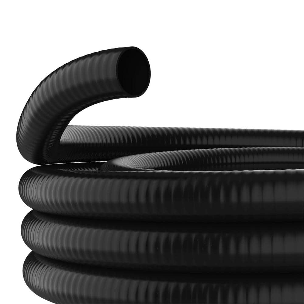 Alpine Corporation 2 in. x 50 ft. Schedule 40 Black PVC Ultra Flexible Hose for Koi Ponds, Irrigation, Water Gardens and More PH200BK-50