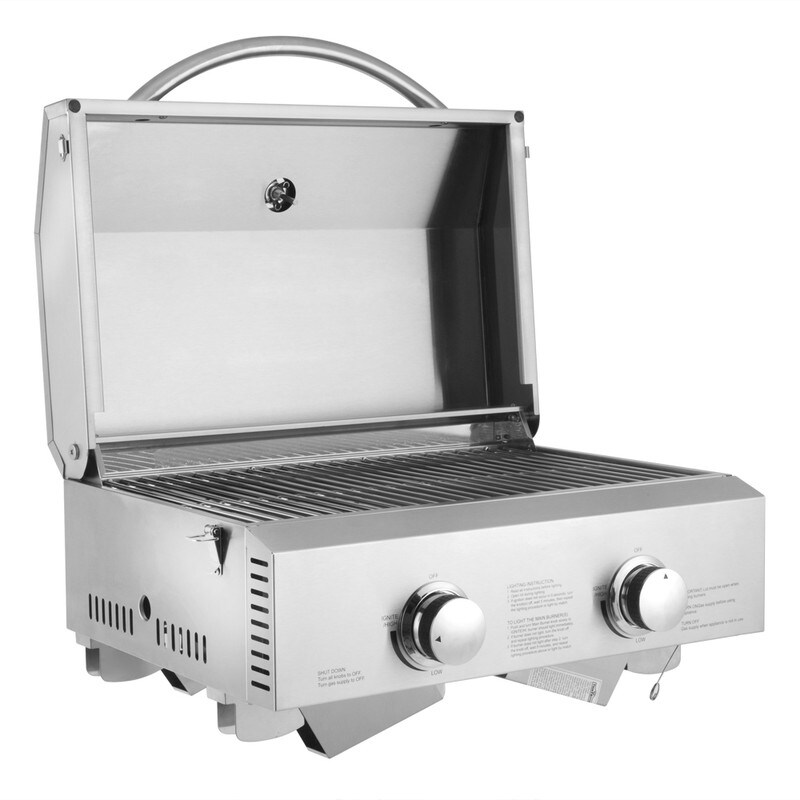 2 - Burner Stainless Steel Portable Liquid Propane 20000 BTU Gas Grill