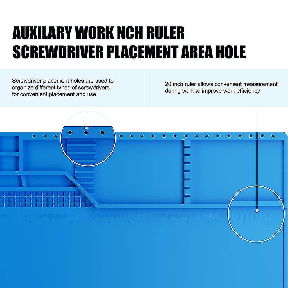 Naiwang Esd Heat Insulation Work Mat Soldering Station Iron Welding Repair Pad Magnetic Work Heat-resistant Mat Bga Insulator Platform