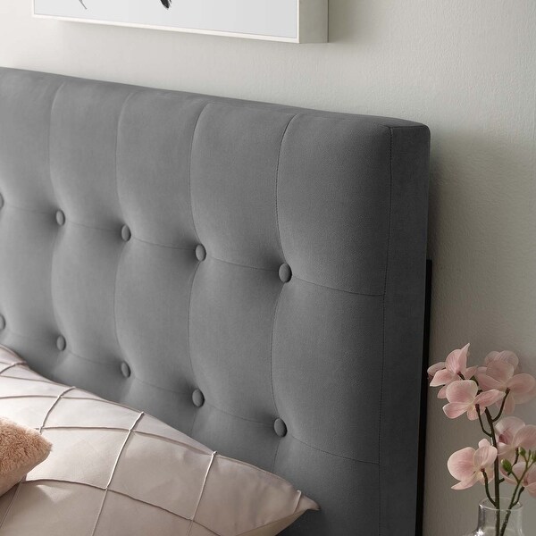 Emily Twin Biscuit Tufted Performance Velvet Headboard - - 28502629