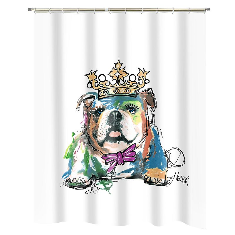 Popular Bath Dog King Shower Curtain