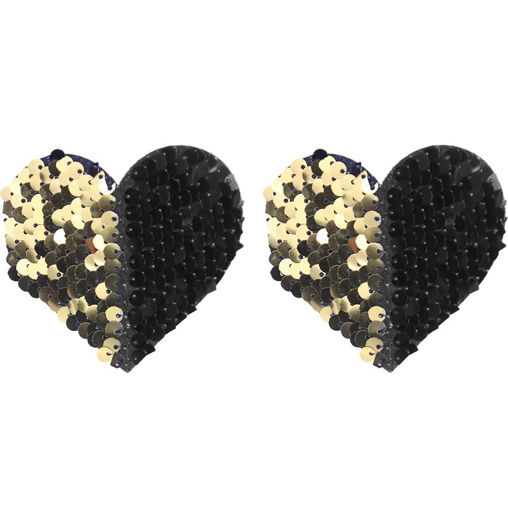 Reversible Heart Sequin Nipple Pasties