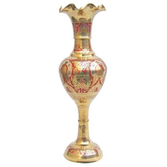 India Overseas Trading BR 21243 Solid Brass Vase  ...