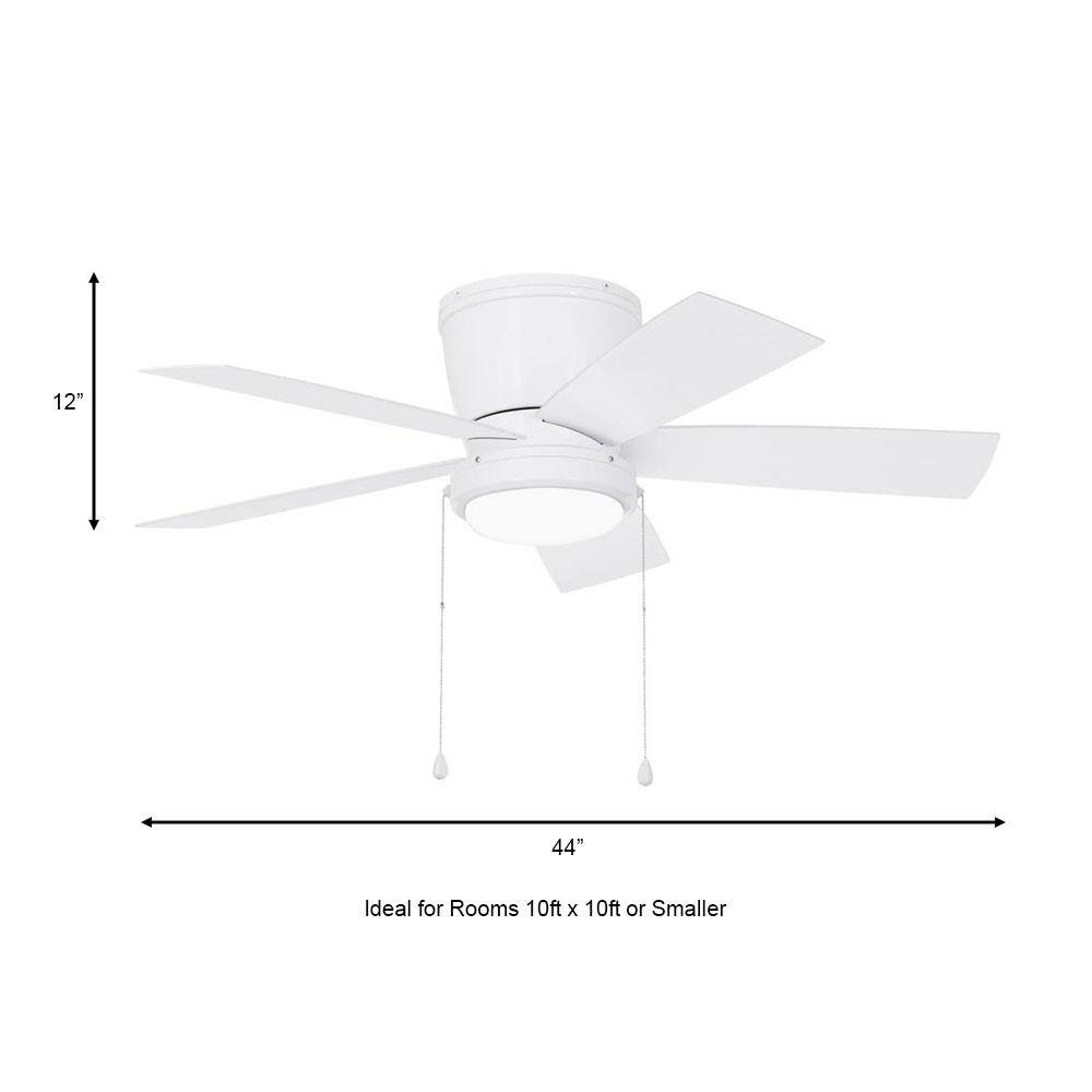 Home Decorators Collection Arleigh 44 in. LED Outdoor White Ceiling Fan with Light AM589H-WH