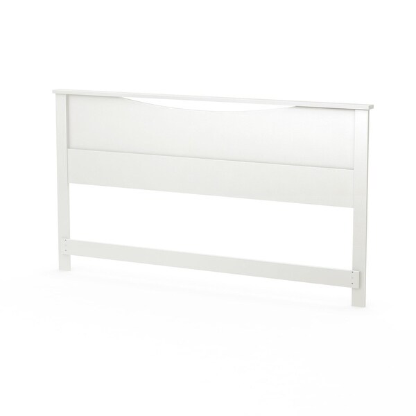 King size Contemporary Headboard in White Wood Finish - - 29063327