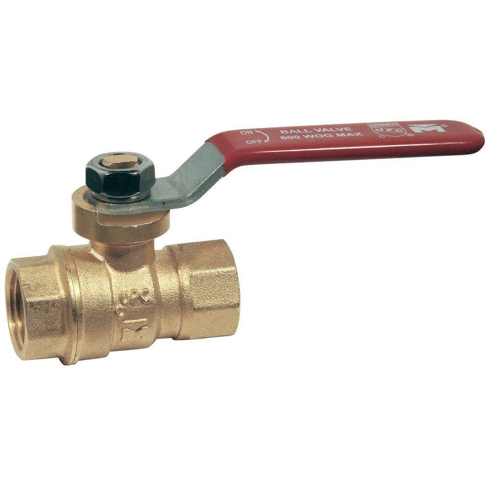 Everbilt 38 in. x 38 in. Brass Full-Port Threaded Ball Valve 107-732NL