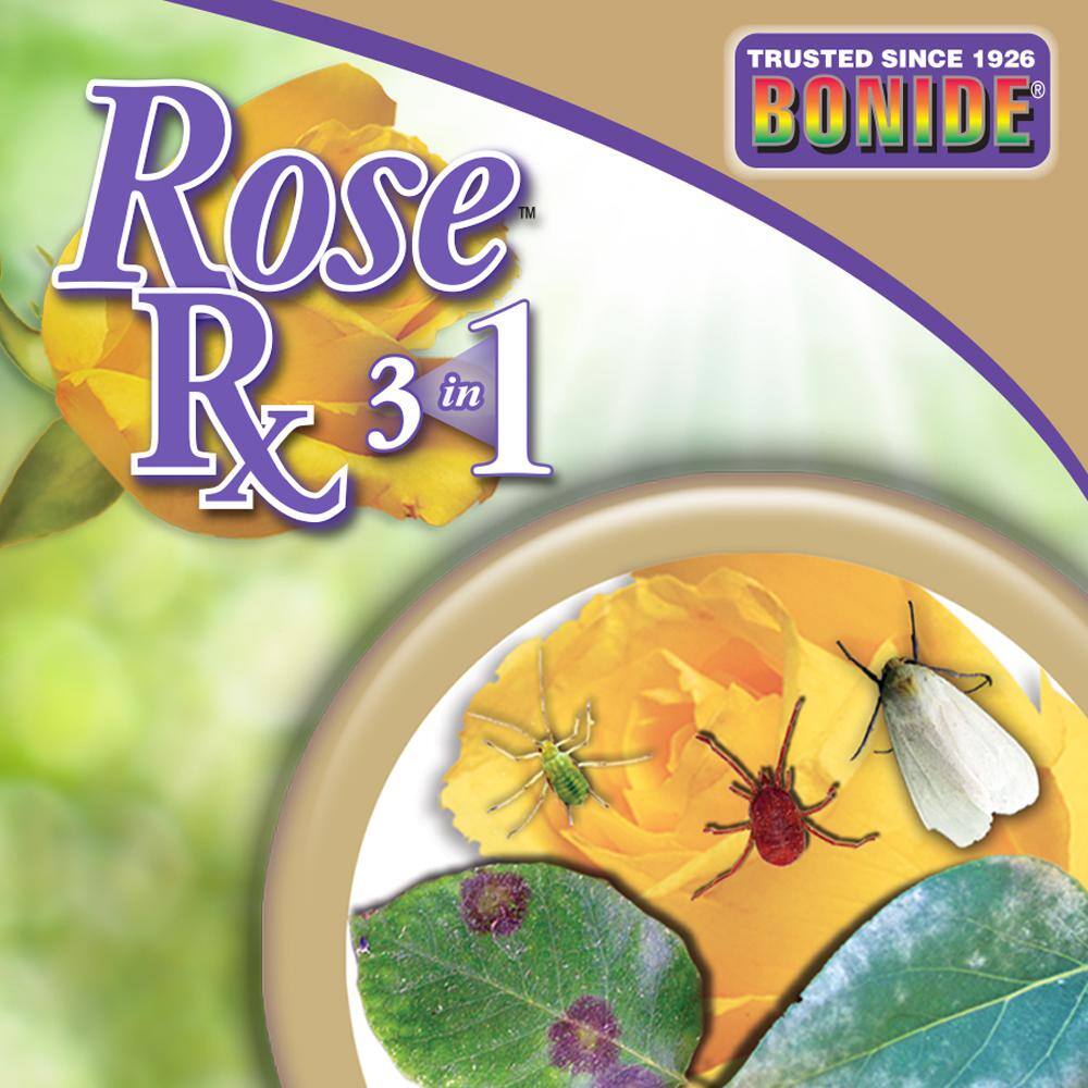 Bonide Rose Rx Multi-Purpose Fungicide Insecticide and Miticide 32 oz. Ready-to-Use Spray for Organic Gardening 897