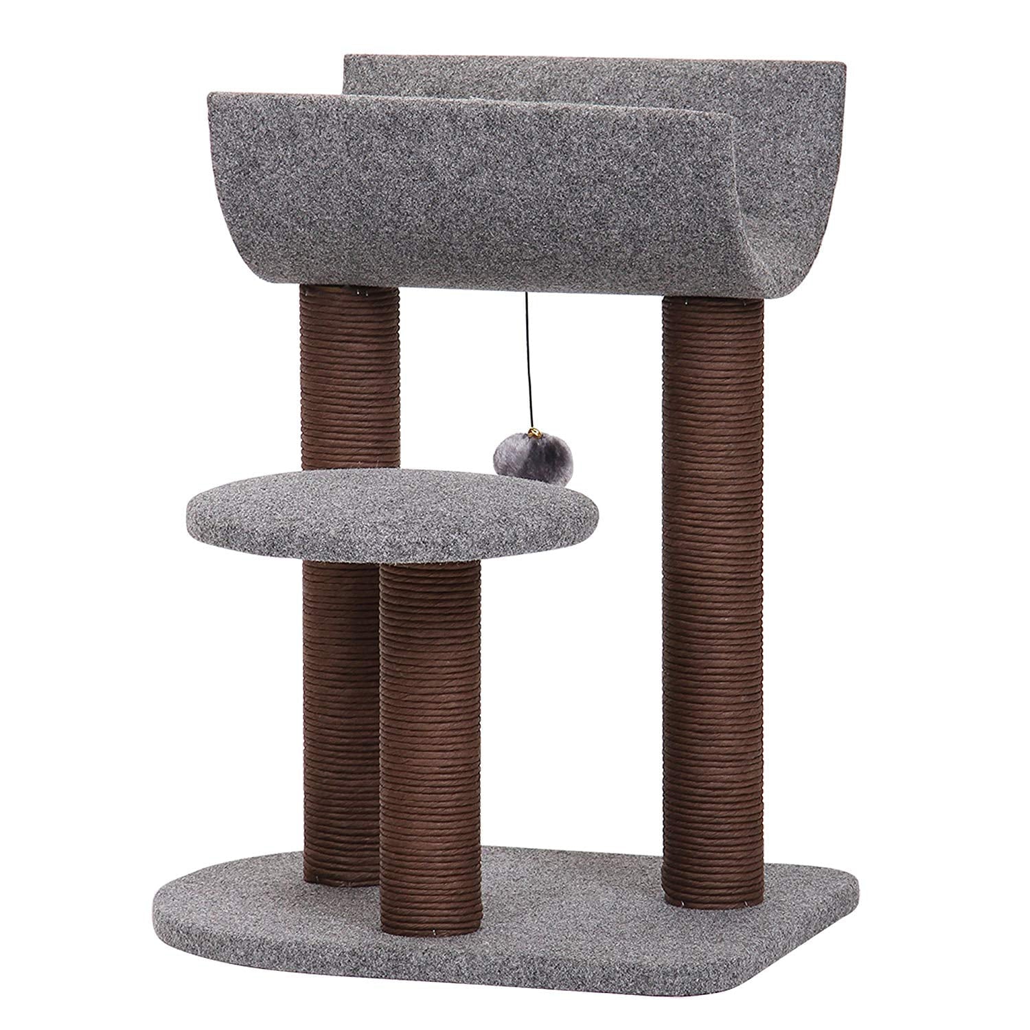 Catry Gray and Brown Cradle Style Cat Tree， Size 20