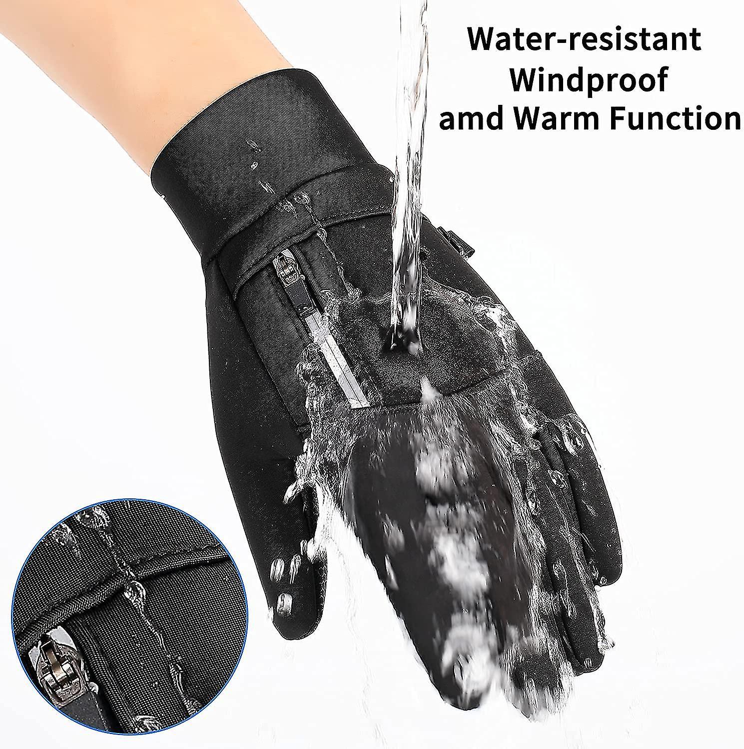 Winter Gloves Waterproof Thermal Sport Glove For Men Women For Running Cycling Driving Hiking，warm Glove For Work-xxl