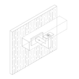 Square Slim 2.5 in. Stainless Steel Handrail Wall Bracket HBWA.009