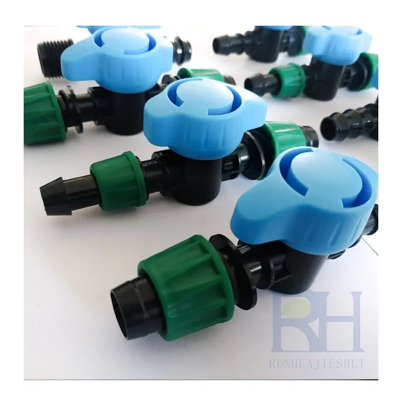 Farm Garden Irrigation system 16mm Mini Ball valve Micro Offtake Valve  Agricultural drip tape valve