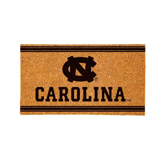 Evergreen University Of North Carolina Logo Turf Mat Brown 28 X 16 Inches Indoor Outdoor Doormat