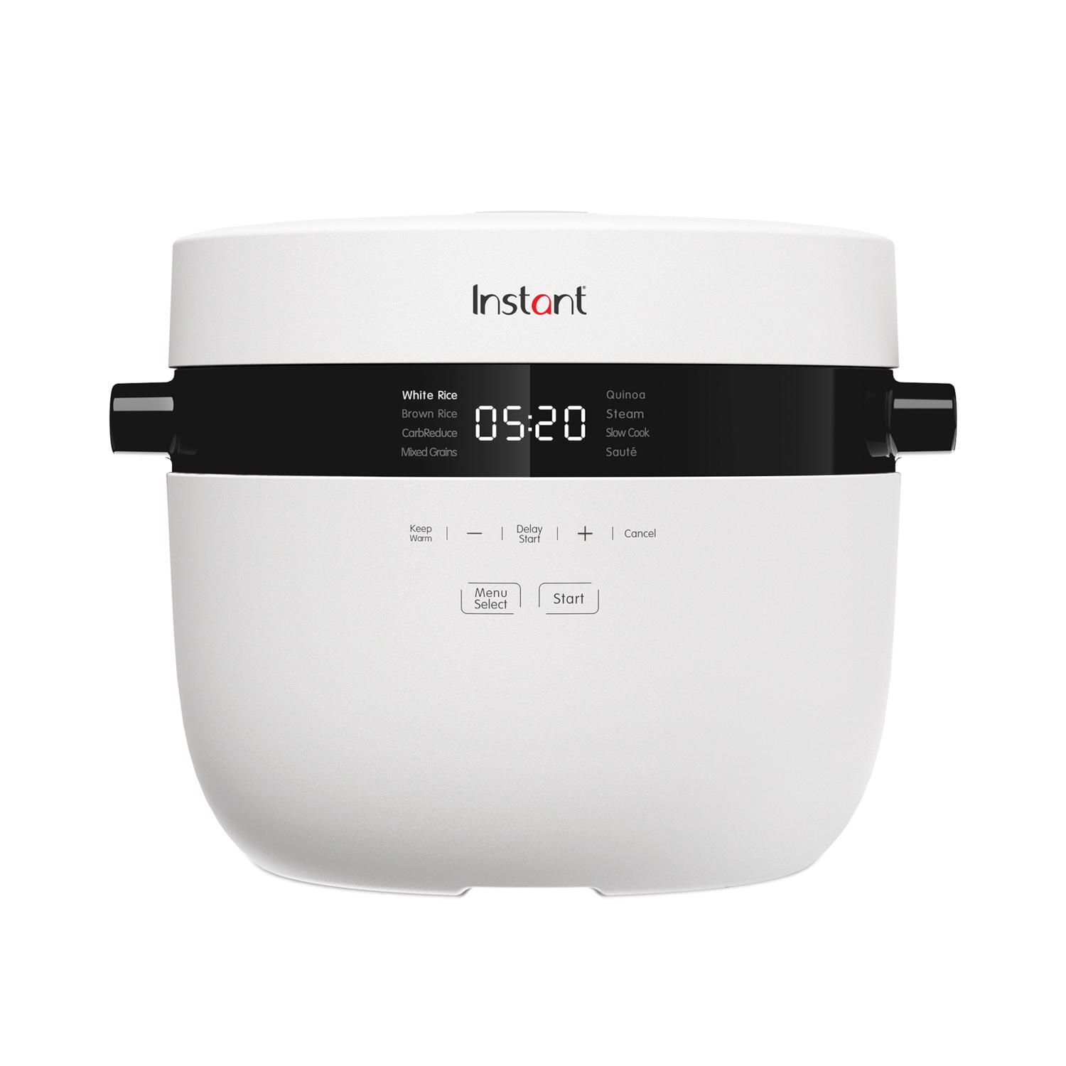 Instant Brands White 20 cups Programmable Rice Cooker and Food Steamer