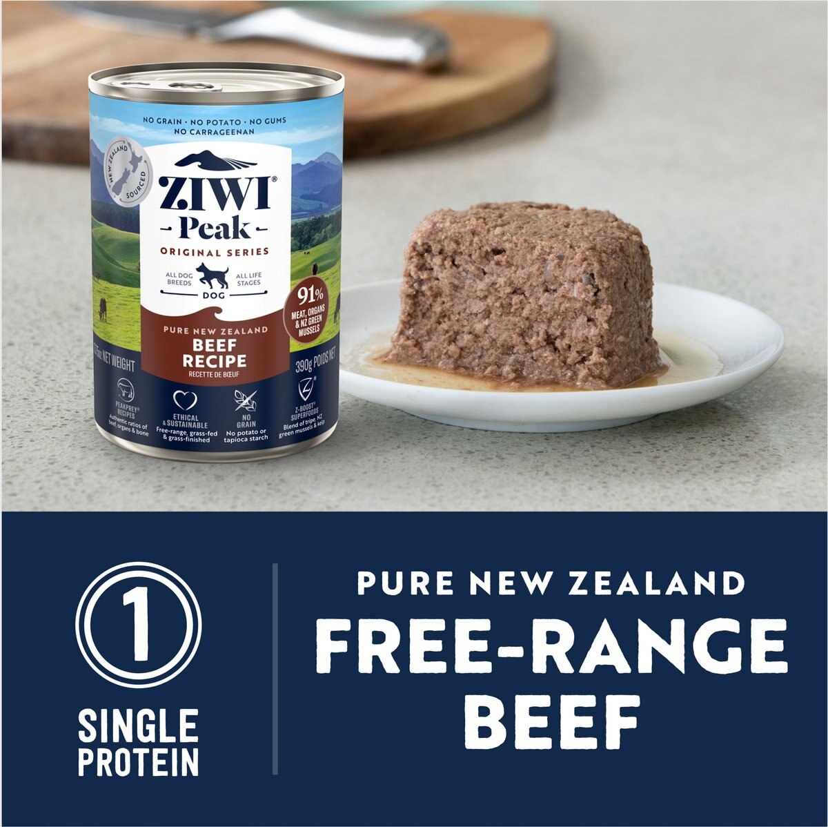 Ziwi Peak Beef Recipe Canned Dog Food