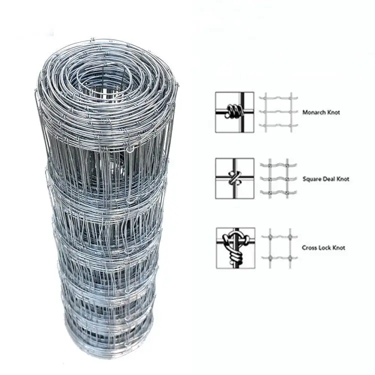 Factory Supply I Type Deer Stay Gate Hot Dip Galvanized Fixed Knot Woven Wire Field Fence