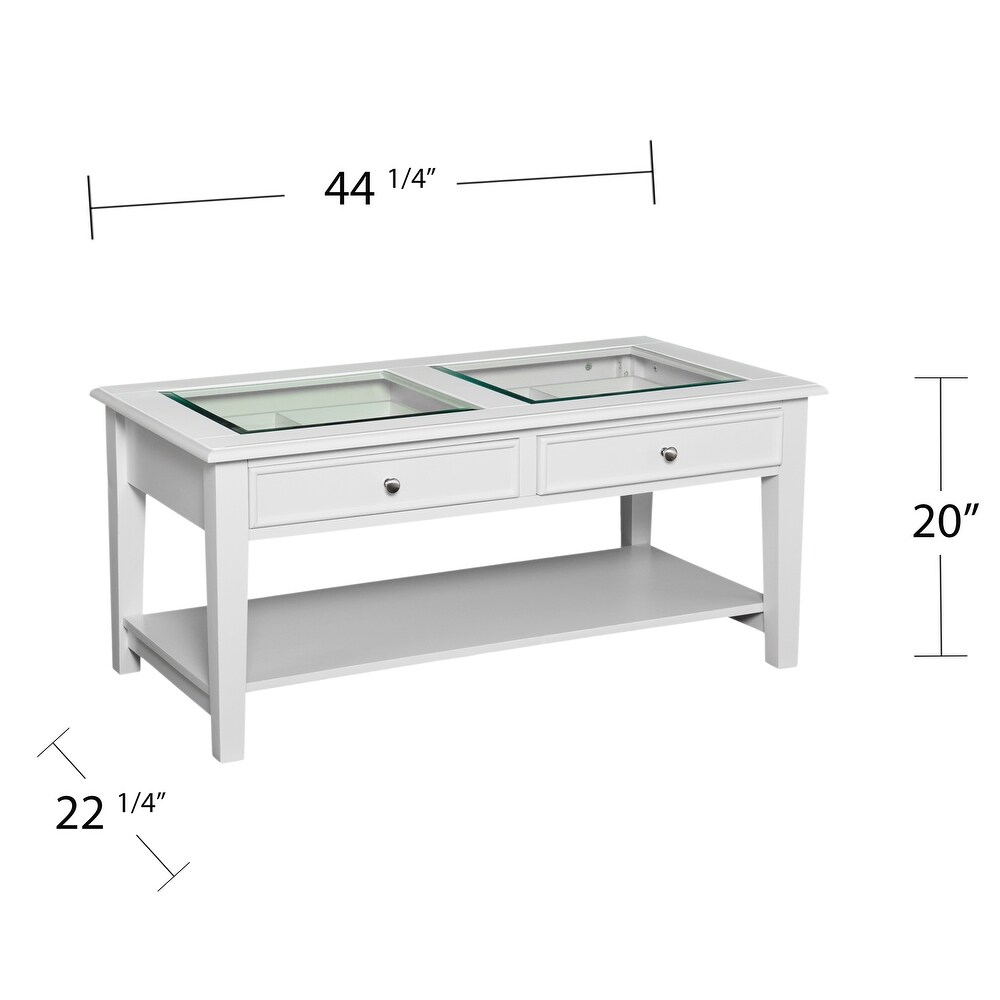 SEI Furniture Transitional Display Coffee Table with Storage