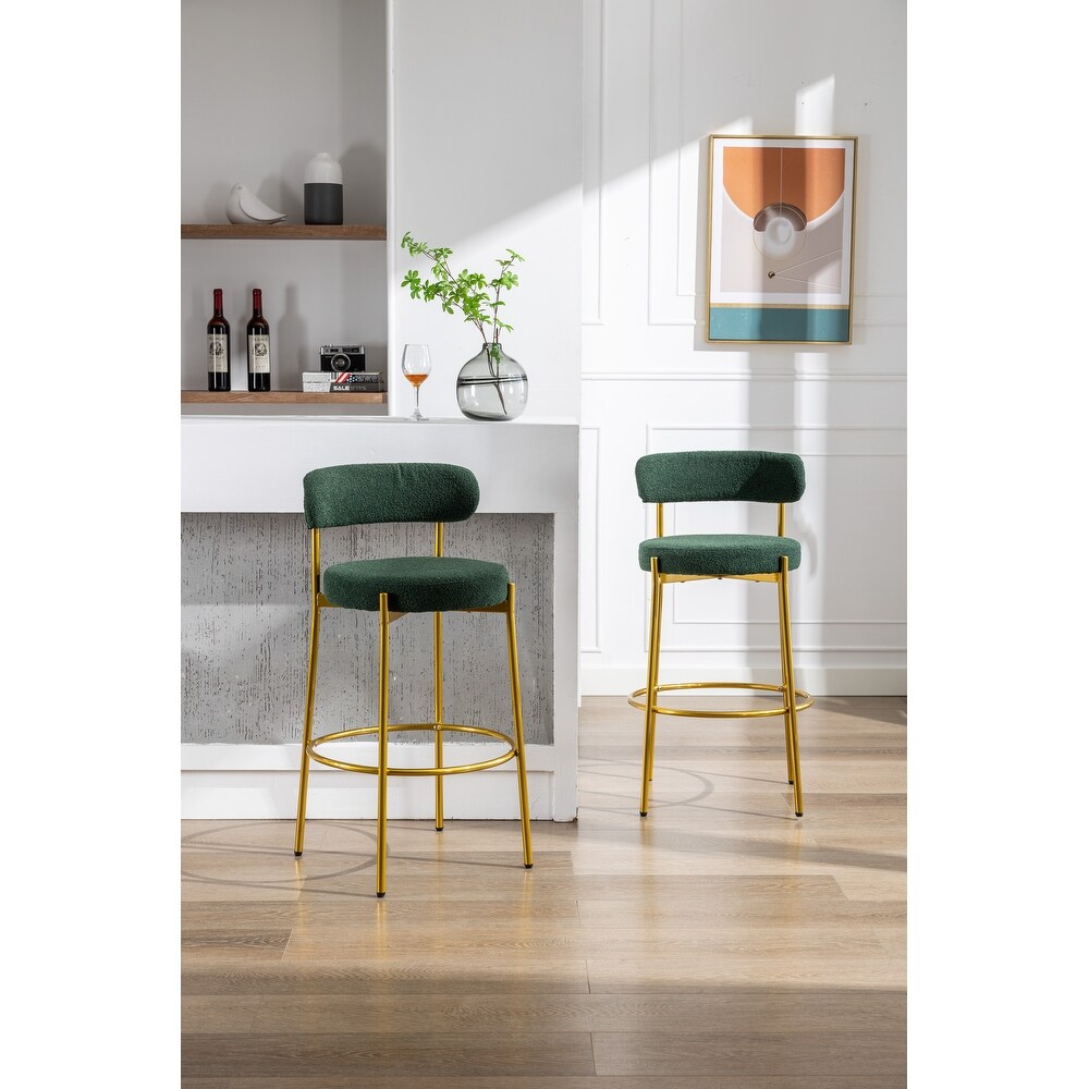 2 industrial armless bar stools with backrest and footstool