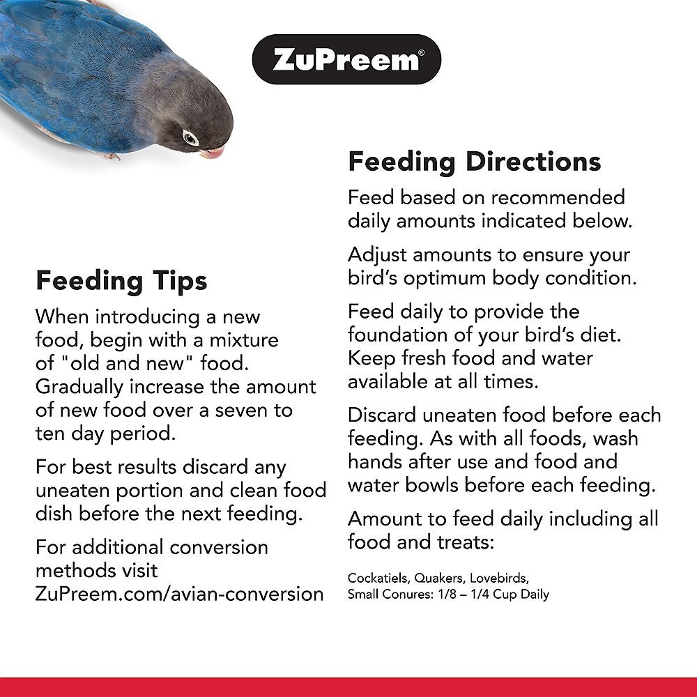 ZuPreem AvianBreeder FruitBlend with Natural Fruit Flavors Bird Food