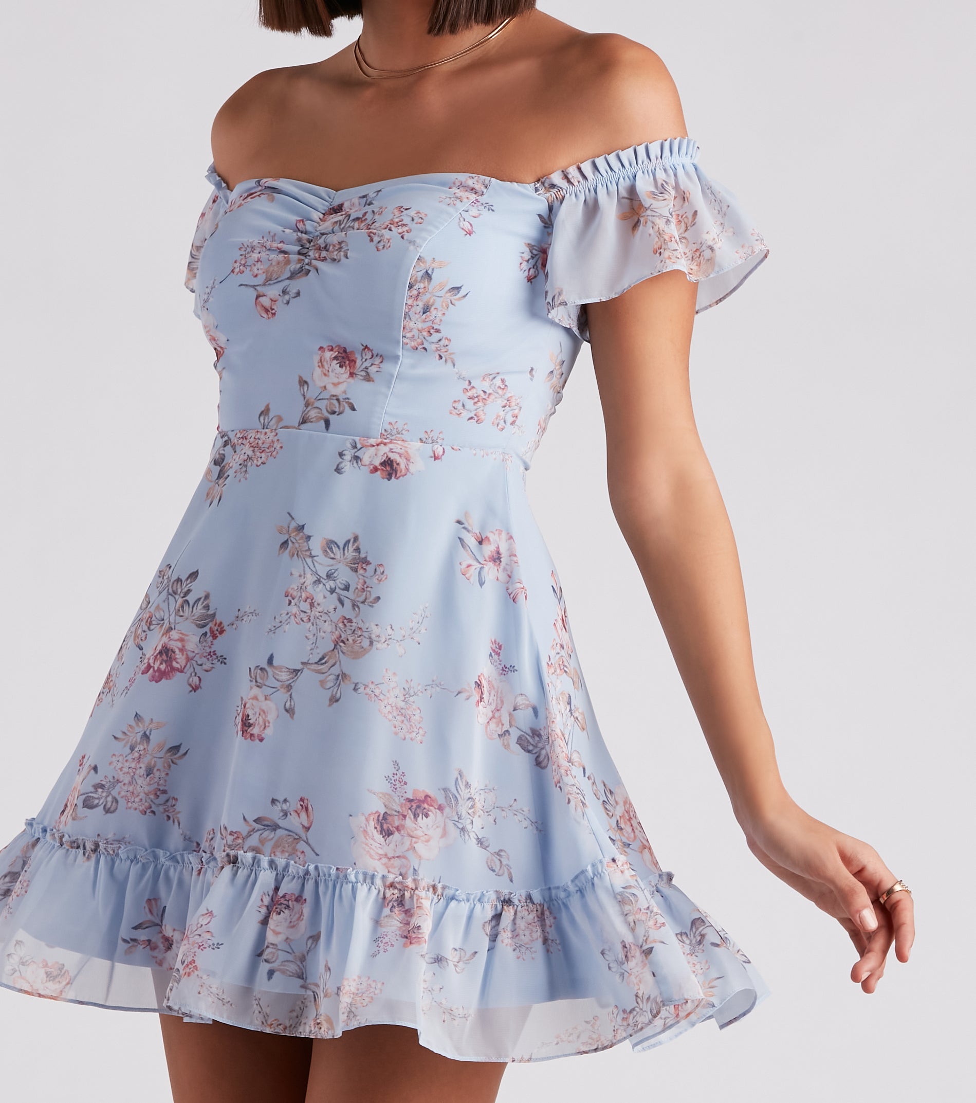 Easy Breezy In Floral Chiffon Dress