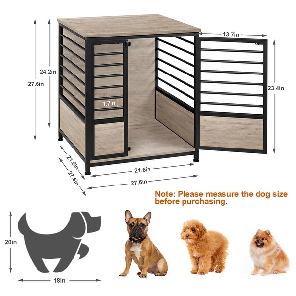 Dog Crate Furniture House Cage with Storage Indoor Living Room Bedroom Side End Table