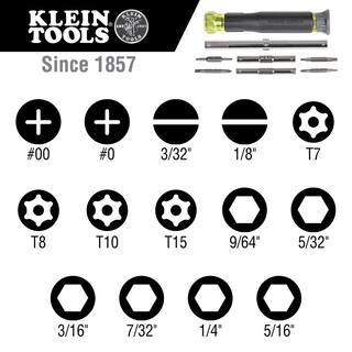 Klein Tools Magnetic Multi-Bit ScrewdriverNut Driver and Precision Multi-Bit Screwdriver Tool Set M2O07108KIT