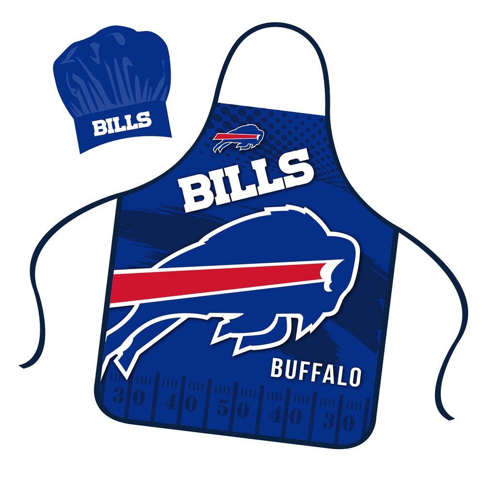 NFL Apron   Chef Hat Set  with Large Team Logo   Buffalo Bills   31\