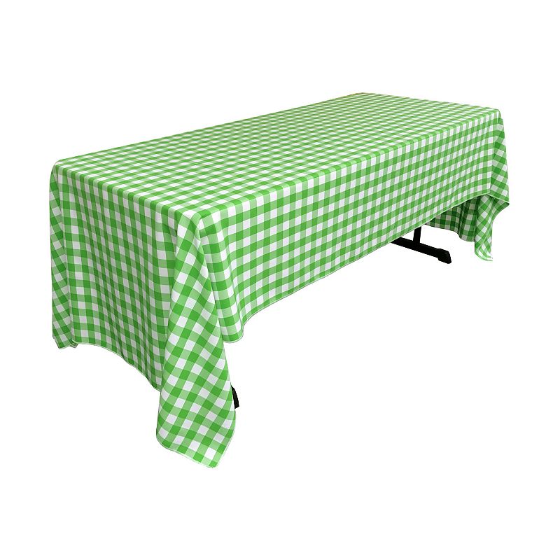 Polyester Gingham Checkered 60 By 126-inch Rectangular Tablecloth