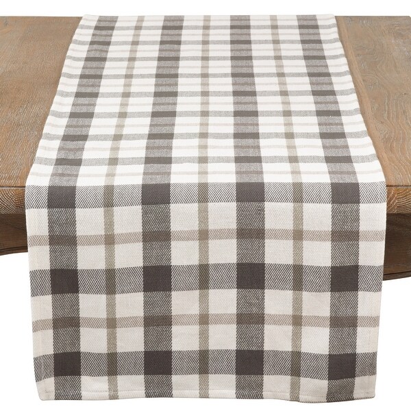 Yuri Collection Classic Plaid Design Cotton Table Runner