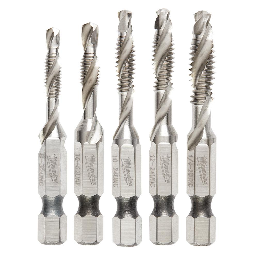 MW SHOCKWAVE 5 Pc. SAE Impact Drill Tap Set 48-89-4874 from MW