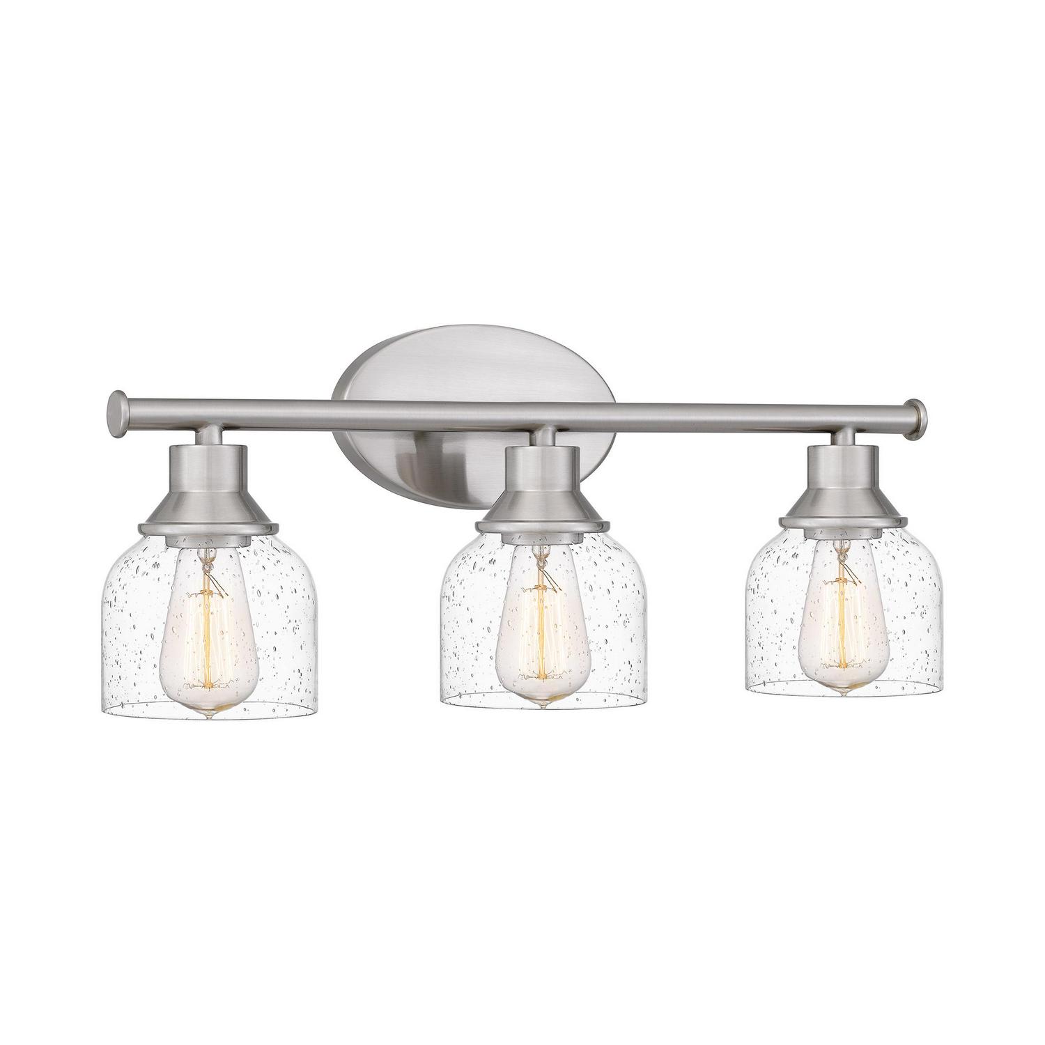 Ashley Harbour Karter 3-Light Brushed Nickel Bath Light