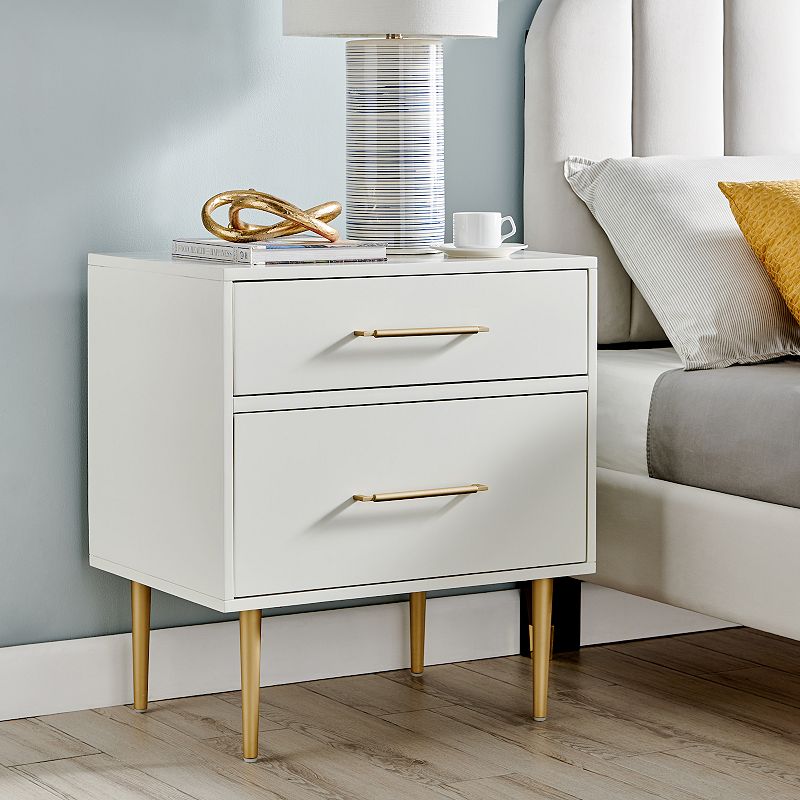 Linon Gloria Two Drawer Nightstand