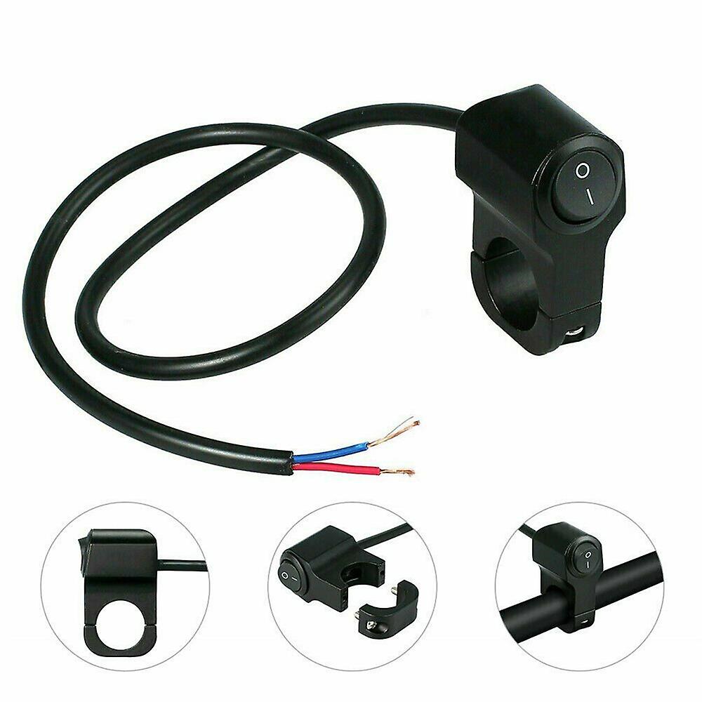 Motorcycle Alloy Handlebar Headlight Fog Spot Light On/off Kit Switch Motorbike