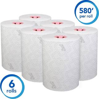 Kimberly-Clark PROFESSIONAL 580 ft. L White Paper Towel Roll (6-Rolls per Pack) KCC47032