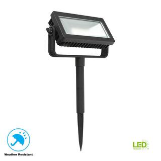 Hampton Bay Low Voltage Black Outdoor Integrated LED Landscape Flood Light with 3 levels of intensity HD33680BK