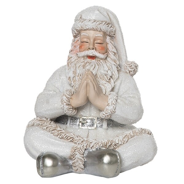 Transpac Resin 5 in. Multicolored Christmas Elegant Zen Santa Figurine