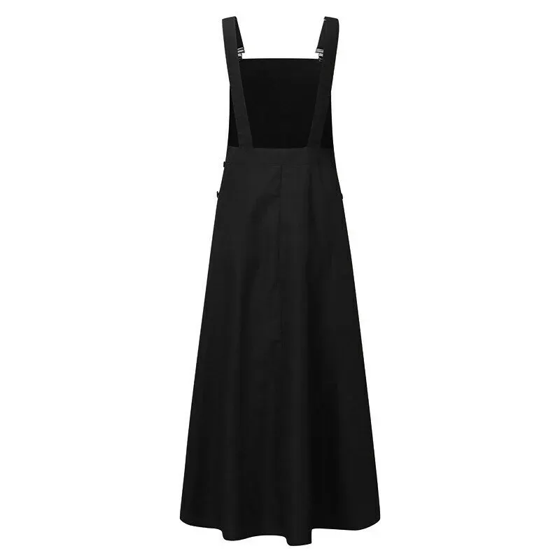 🔥🔥Casual Long Suspenders Skirt with Pocket