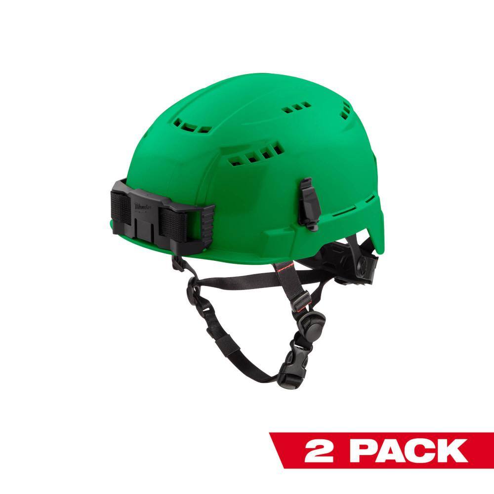 MW BOLT Green Type 2 Class C Vented Safety Helmet (2-Pack) 48-73-1306X2